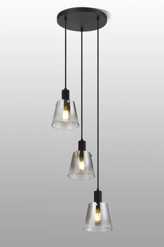 3Light Black Spiral Pendant | Spiral Lights