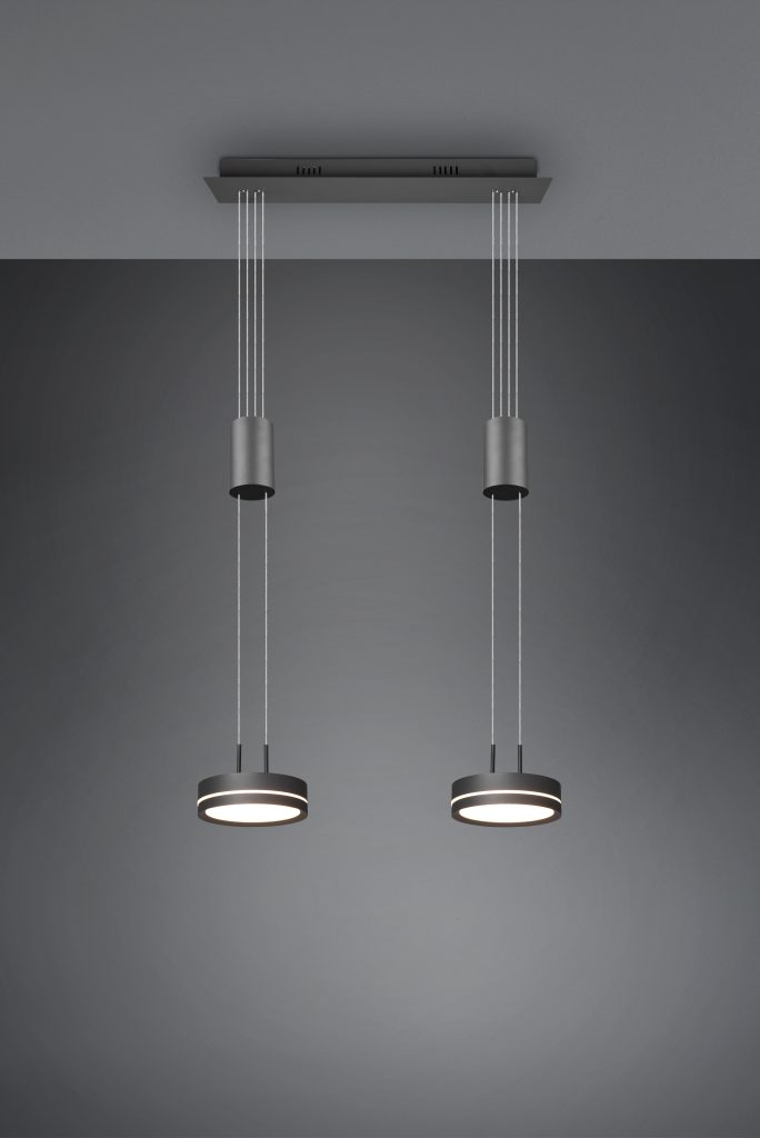 Twin Rise & Fall Brass Pendant | Kitchen Island Pendant