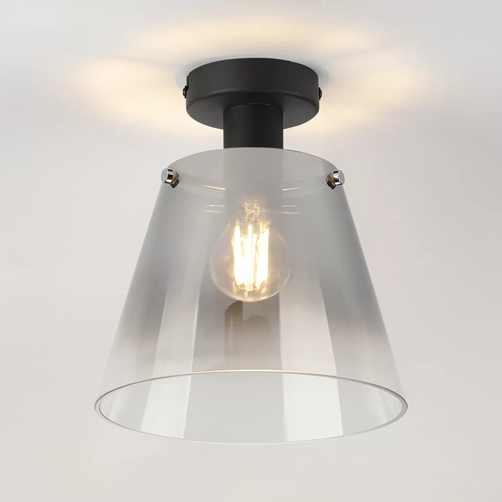 Black Semi-Flush Light | Semi Flush Ceiling Lights