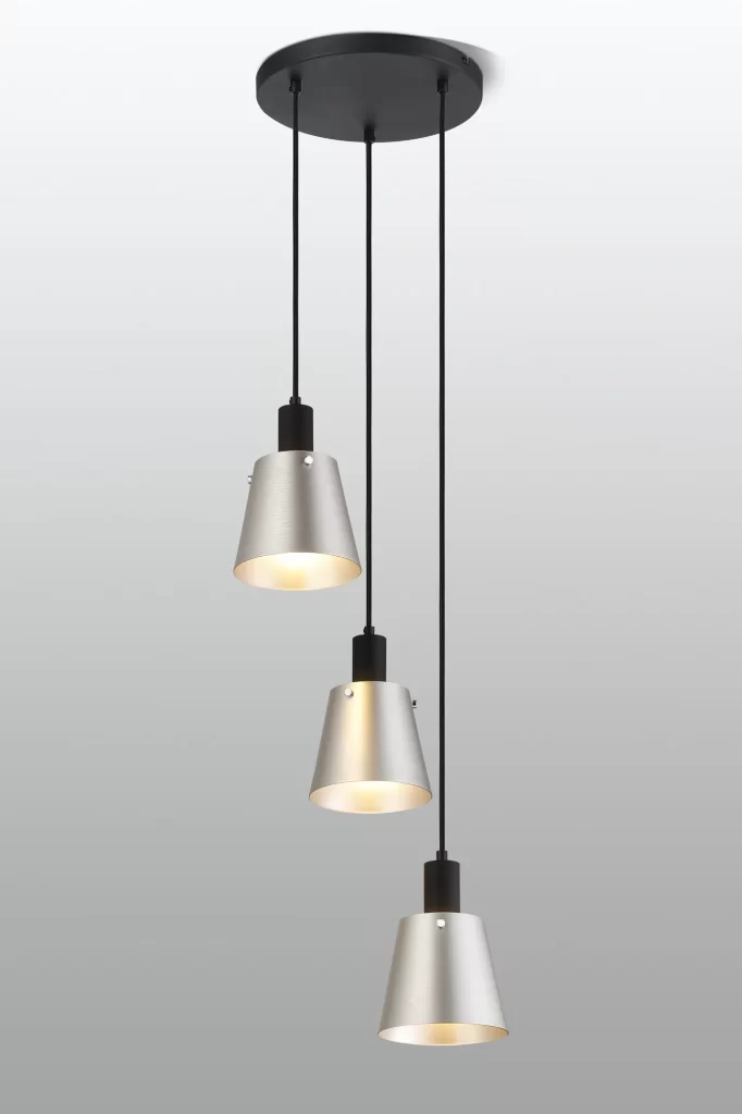 Modern 3Lt Spiral Pendant | Stairwell Spiral Lights