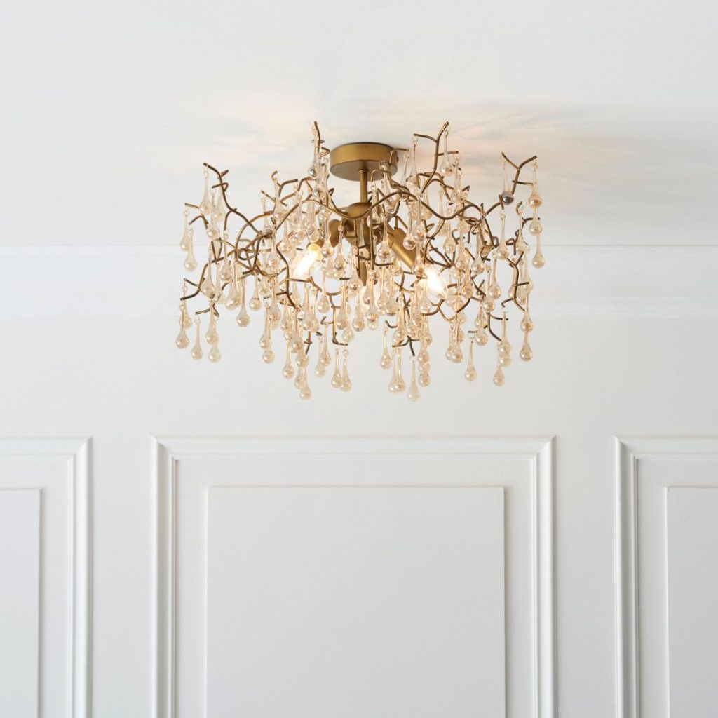Willow Aged gold Light | Semi Flush Ceiling Lights
