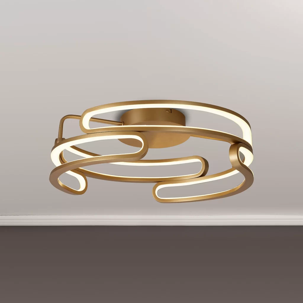 Brushed Gold LED Light | Modern Led Ceiling Lights