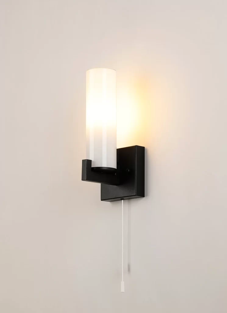 Black IP44 Wall Light | Bathroom Wall Lights