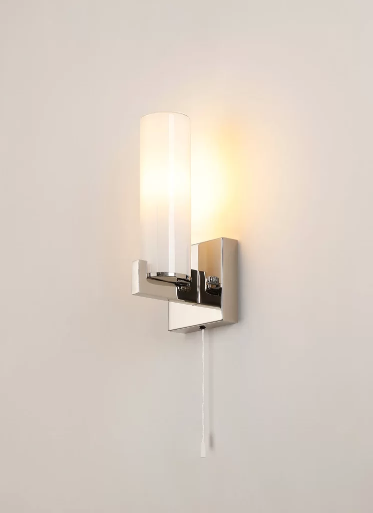 Polished Nickel IP44 Wall Light | Bathroom Wall Lights