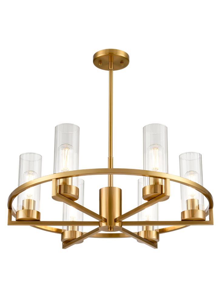 Camelot 6lt Pendant Aged Brass | Brass Ceiling Pendant Light