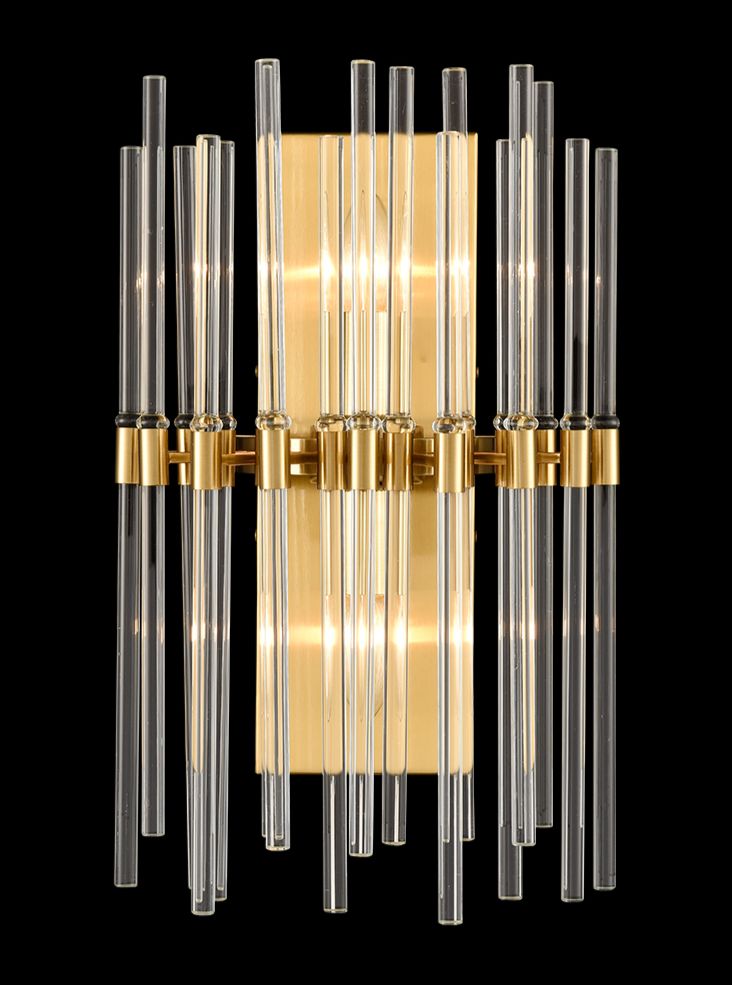 Franklite FL2484-2 Celestial 2 Light Wall Light Aged Brass - Image 2
