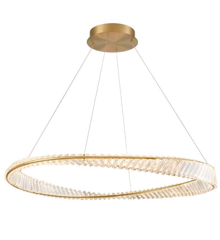 Brass Cleopatra Crystal Pendant | Brass Crystal Pendant Light