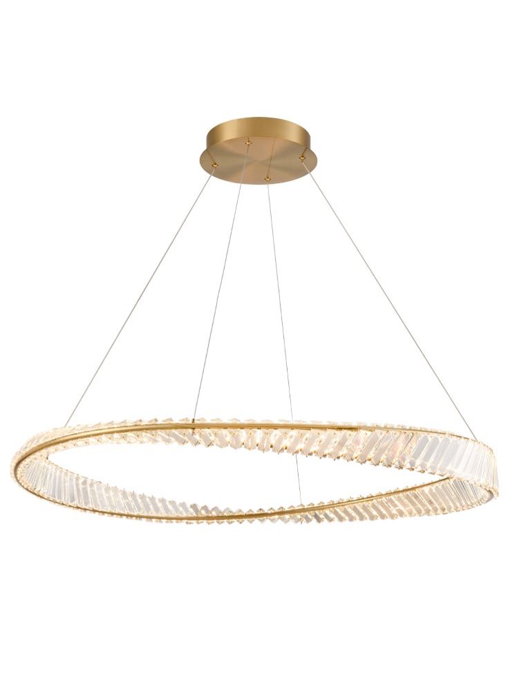 Brass Cleopatra Crystal Pendant | Brass Crystal Pendant Light