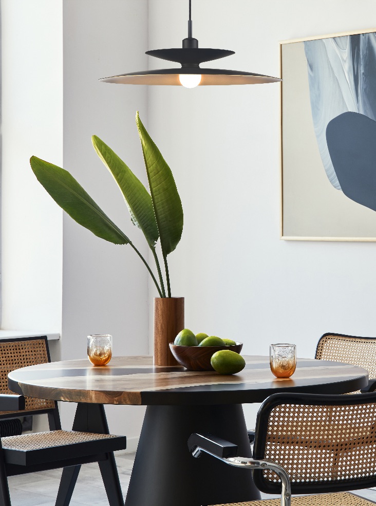 Cymbal Metal Pendant Matt Black | Black Ceiling Pendant