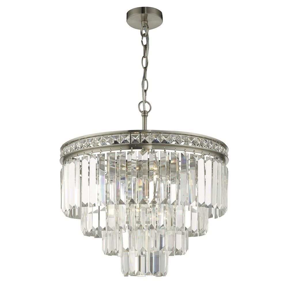 Pendant Brushed Nickel and Crystal | Crystal Pendant Light