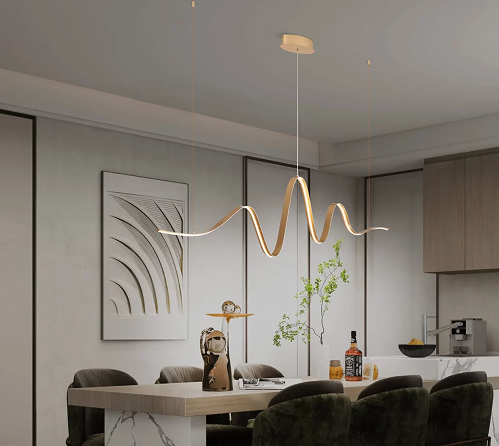 Aria Wave Gold LED Pendant | Modern LED Pendants