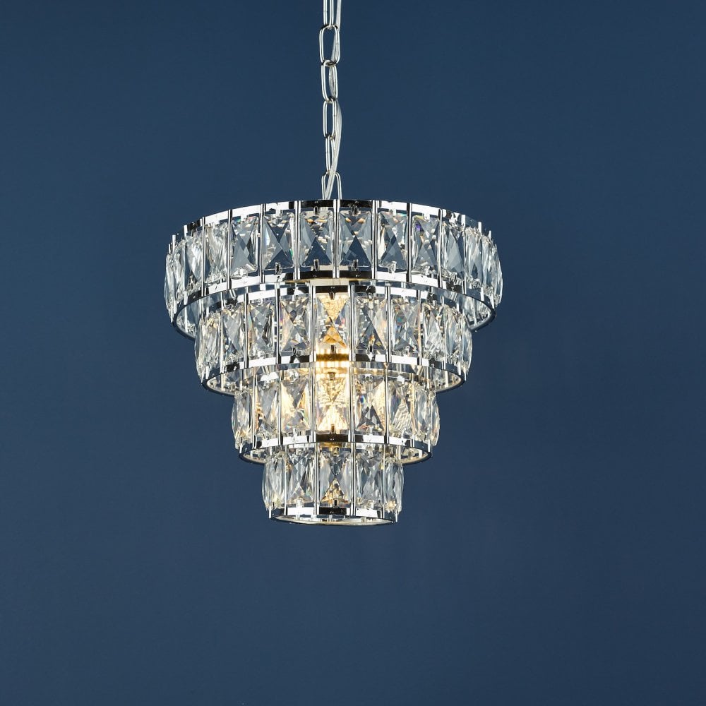 Dar CER0150 Cerys Single Pendant | Crystal Pendant Light