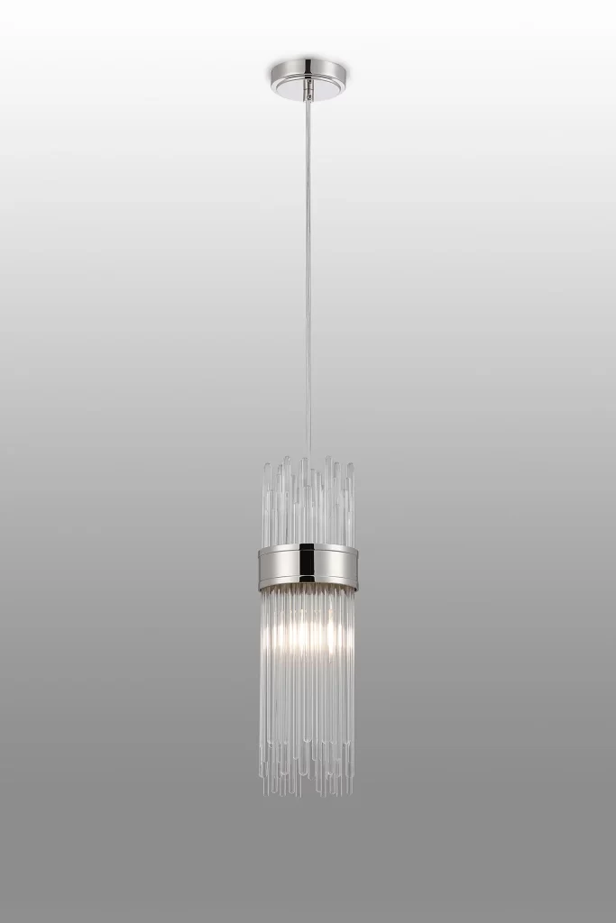 Glass 1lt Pendant Nickel | Kitchen Island Pendant Light