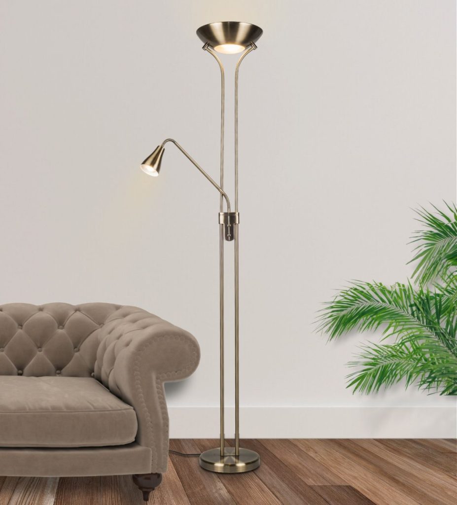 Mother & Child Antique Brass | Floor Reading Lamps