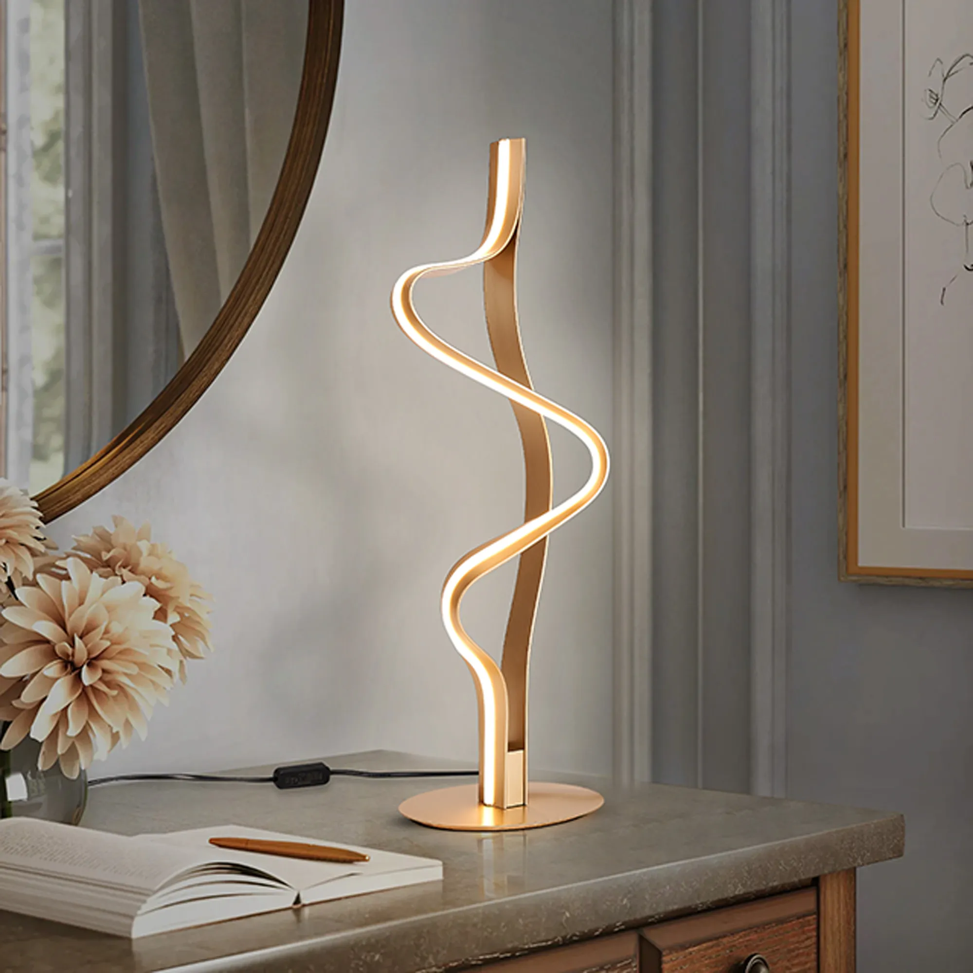 Aria LED Table Lamp Gold | Modern LED Table Lamps