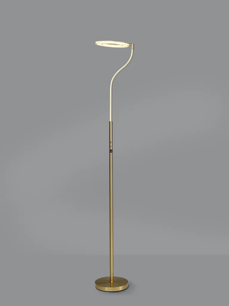 LED Floor Lamp Satin Gold | Modern LED Floor Lamps