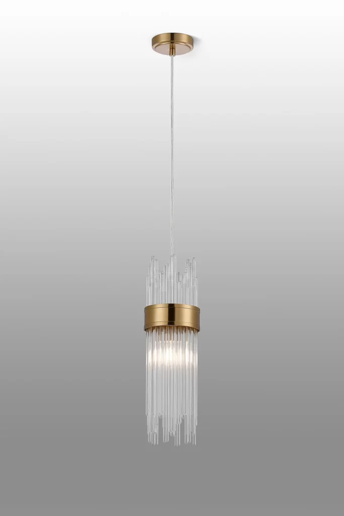1lt Pendant Gold/Glass | Kitchen Island Pendant Light