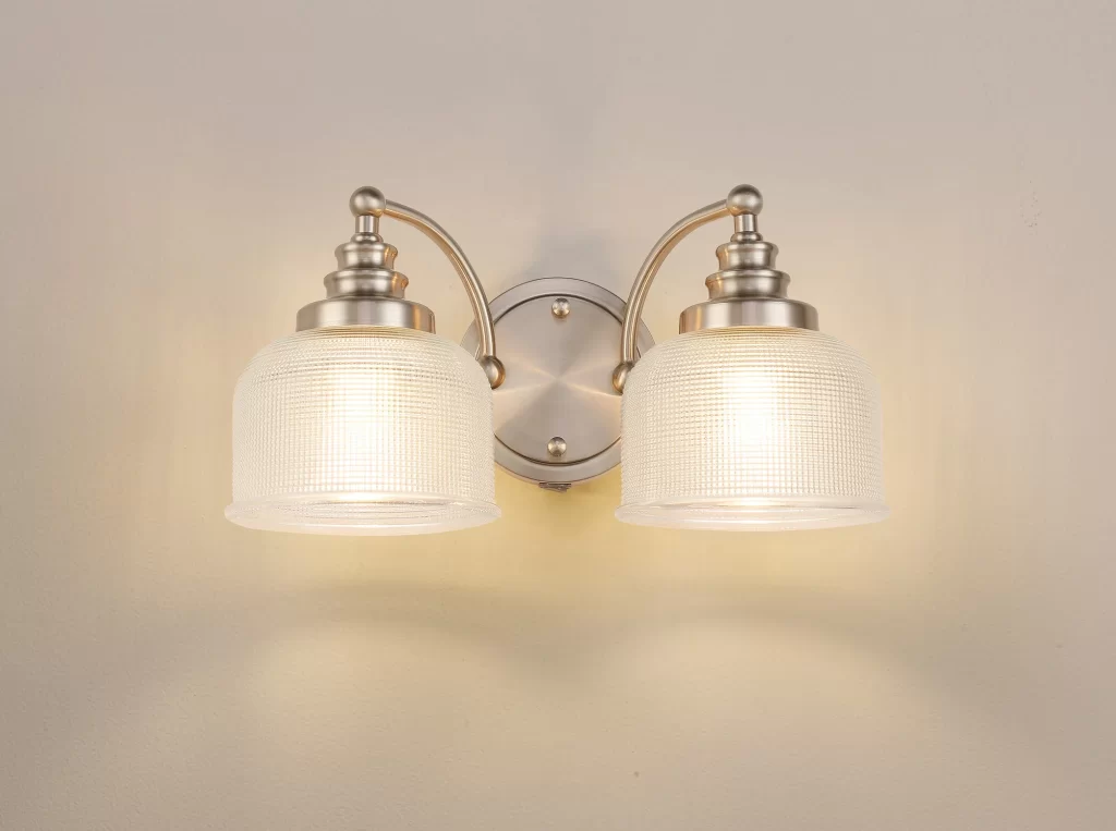 Twin Satin Nickel Wall Light | Satin Nickel Wall Lights