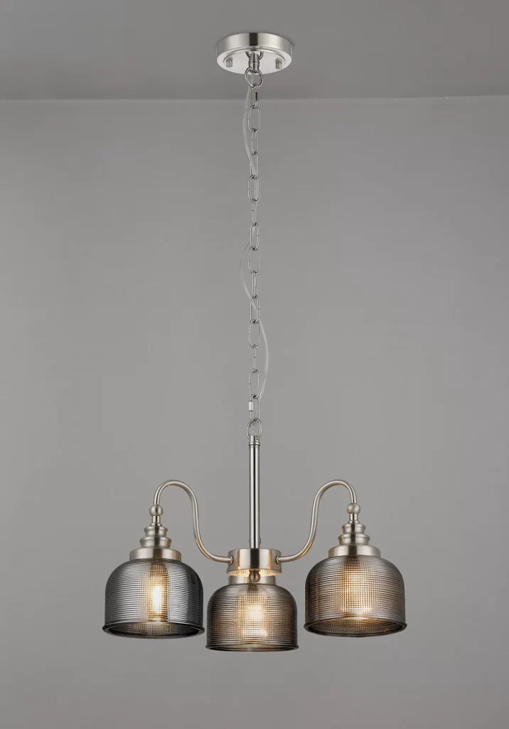 3 Light Pendant Satin Nickel | Traditional Pendant Light