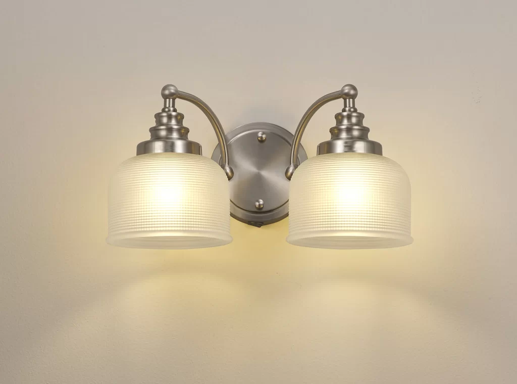 Twin Nickel Wall Light | Satin Nickel Wall Lights