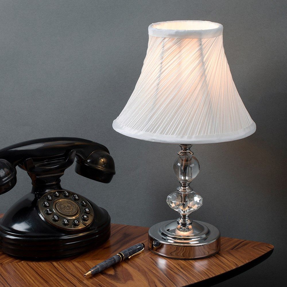 Chrome & Crystal Touch Lamp