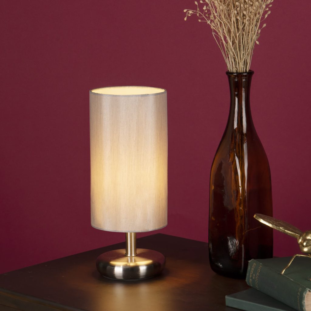 Modern Nickel Touch Lamp | Touch Table Lamps